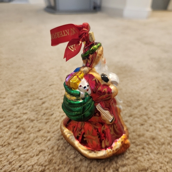 Vintage Waterford “Checking it Twice” Blown Glass Christmas Tree Ornament 6" - Picture 2 of 5